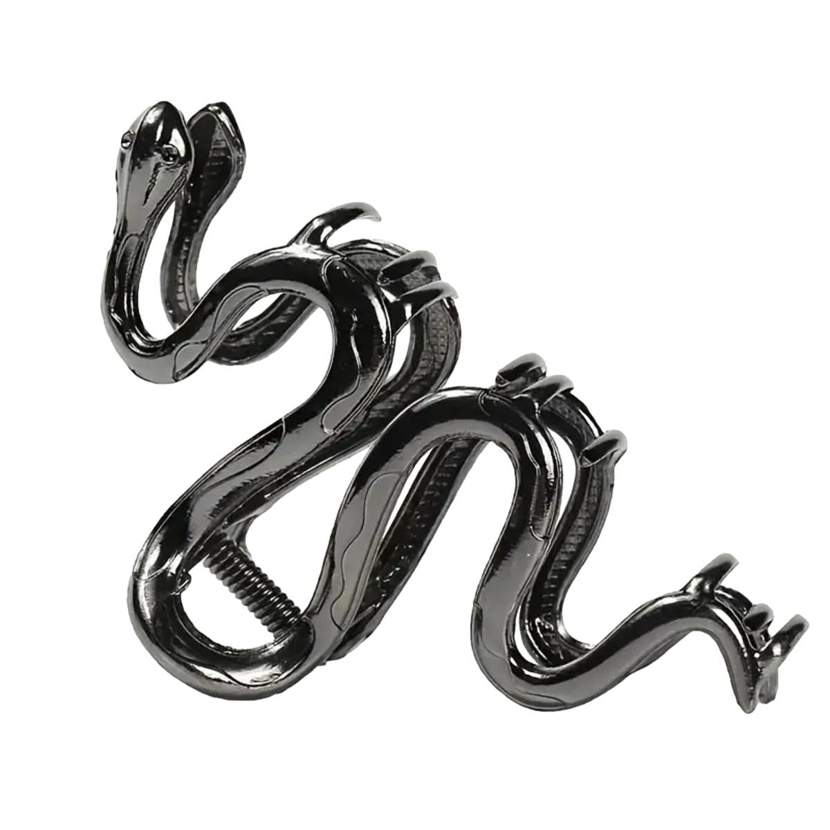 Ro Rox Metal Snake Hair Clip Claw Hair Accessory Serpent Gothic Dark Silver