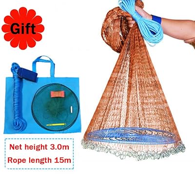 amazon uk fishing net Decorative with blue corks – batela1991 Luonita Fishing Cast Net for