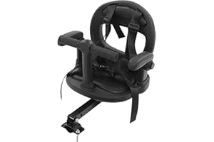 GrfceVue Child Bike Seat, Front Mount Detachable Bicycle Kids Seat 360° Rotate Kids Bike Seat Carrier with Up and Down Adjusted Armrests for Kids Aged 6 Months to 8 Years Old, 88LBS Load