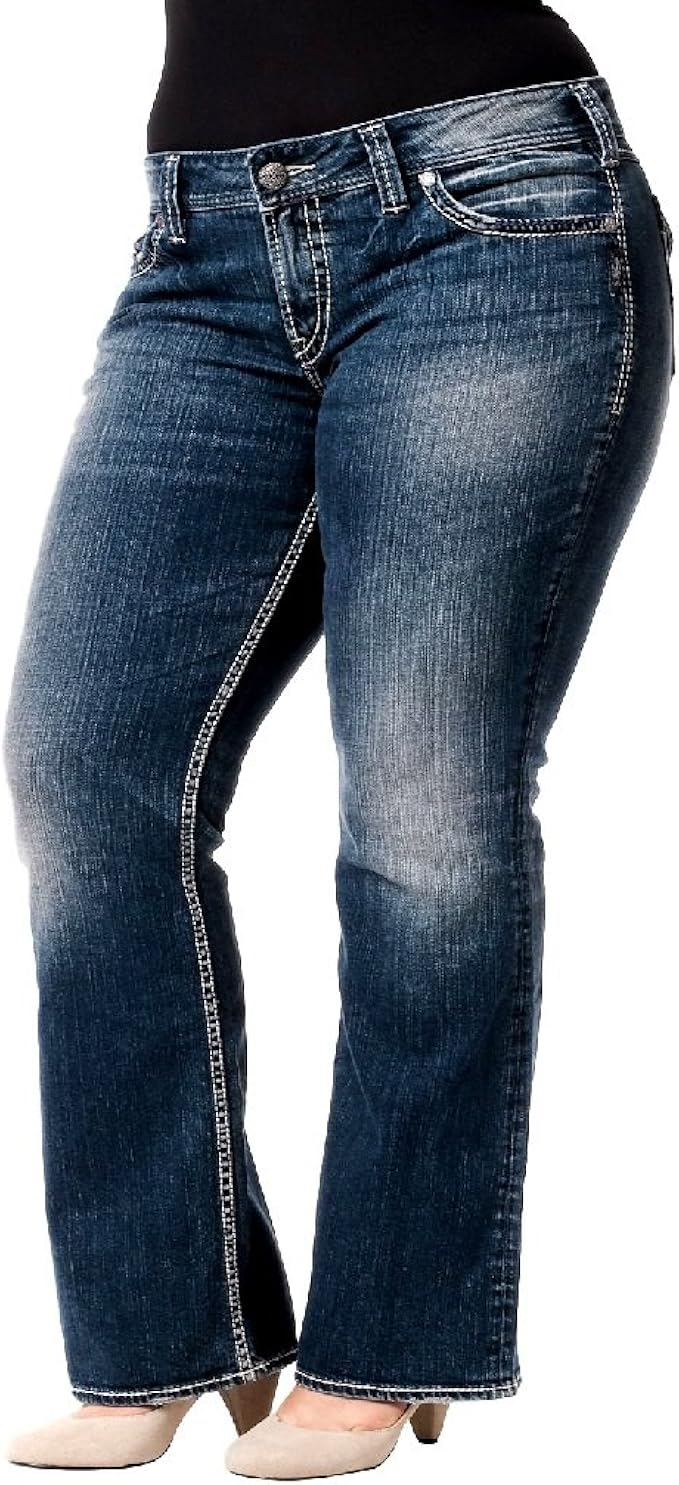 Silver Jeans Women's PlusSize Suki Mid Rise Bootcut Jean