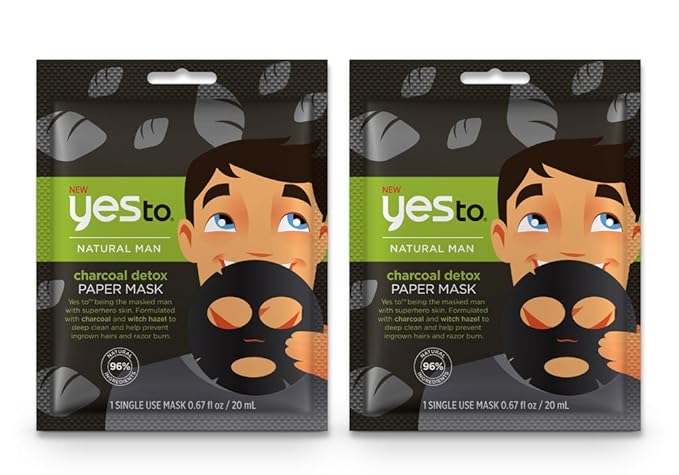 Buy Yes To Natural Man Charcoal Detox Paper Mask Bundle 6 Single