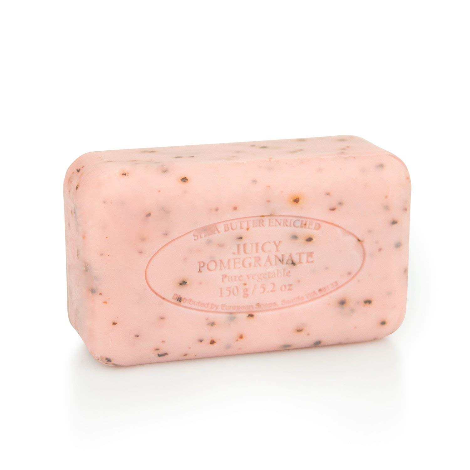 Pre de Provence Artisanal French Soap Bar Enriched with Shea Butter, Juicy Pomegranate, 150 Gram : Beauty