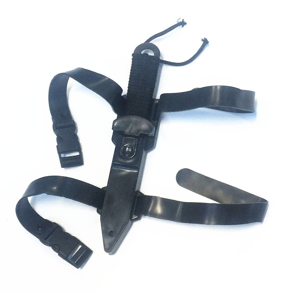 Qiorange Black Dive Knife ll, All Stainless with Line Cutter, Razor