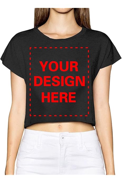 YOUR TEXT HERE Crop Tank Top Shirt Women's Girls Custom 