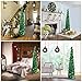 PartyTalk 5ft Pop Up Christmas Tree with Stand, Green Tinsel Collapsible Artificial Christmas Tree for Holiday Christmas Home Decorations