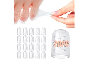 QEEGO 20 Pcs Silicone Anti Friction Toe Protector,Gel Toe Protectors Breathable Little Toe Covers for Men and Women,Toe Sleeves for Corns, Blisters and Pain Relief