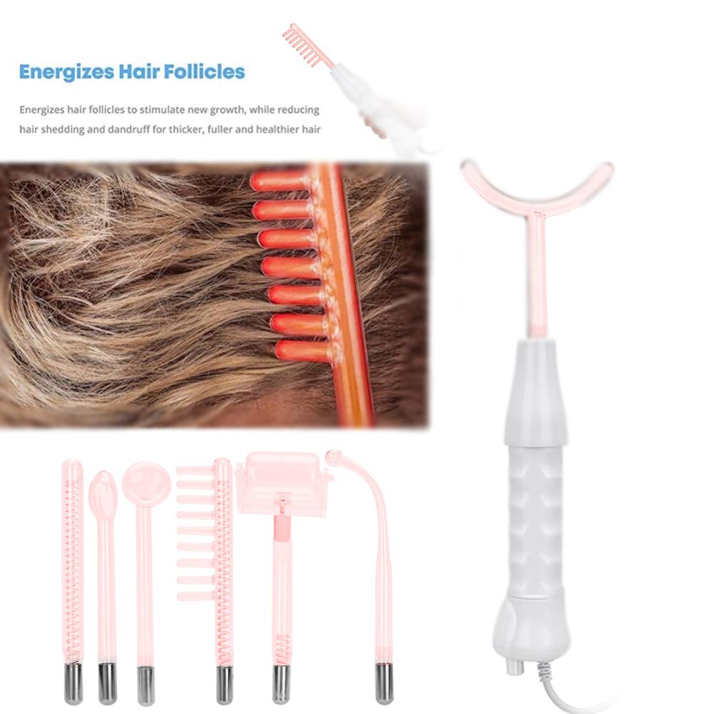 High Frequency Facial Machine,7 in 1 Portable Handheld High Frequency Facial Wand for Skin Tightening Wrinkles Remover Hair Loss Body Beauty Care: Beauty