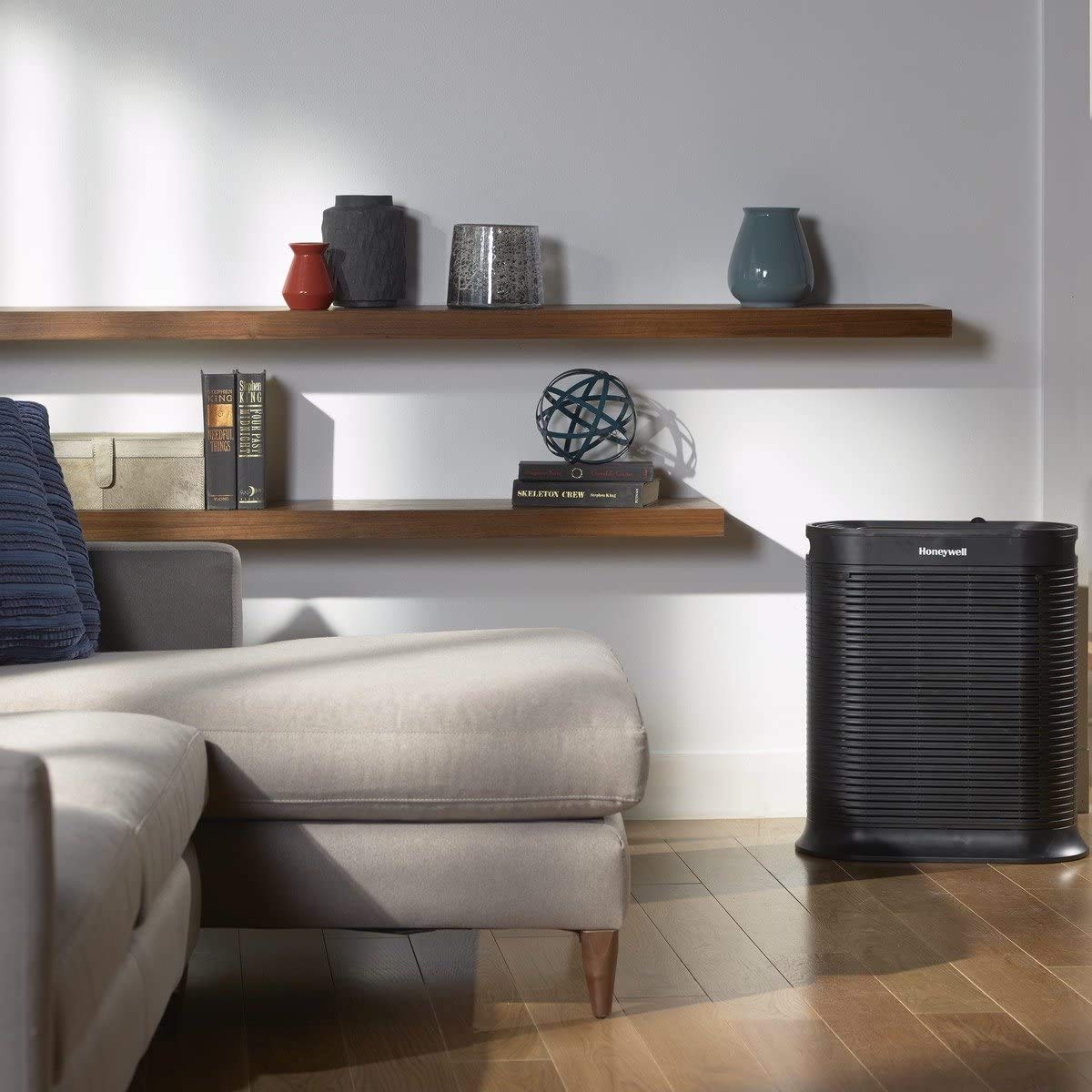 Honeywell HPA300 HEPA Air Purifier for Extra Large Rooms - Microscopic Airborne Allergen+ Dust Reducer, Cleans Up To 2250 Sq Ft in 1 Hour - Wildfire/Smoke, Pollen, Pet Dander – Black