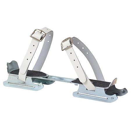 Base Kinder Kufenrutscher Bobskate mit Lederriemen, Silber/Weiß, 78760
