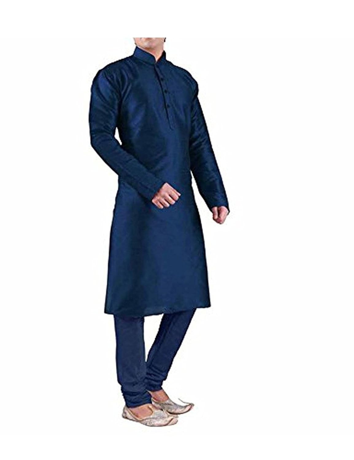 men's dupioni silk kurta pyjama & waistcoat