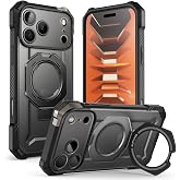 SUPCASE for iPhone 18 Pro Max Case/ 17 Pro Max Case with Stand, Black | Military-Grade Protection, Support MagSafe, Camera Control, Anti-Slip Grip, Heavy Duty Rugged Magnetic Phone Case, UB Grip
