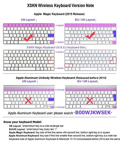 XSKN Magic Keyboard Adobe Illustrator Shortcut Keyboard Cover, Durable AI Hotkeys Silicone Keyboard Skin for Apple Magic Keyboard MLA22LL/A