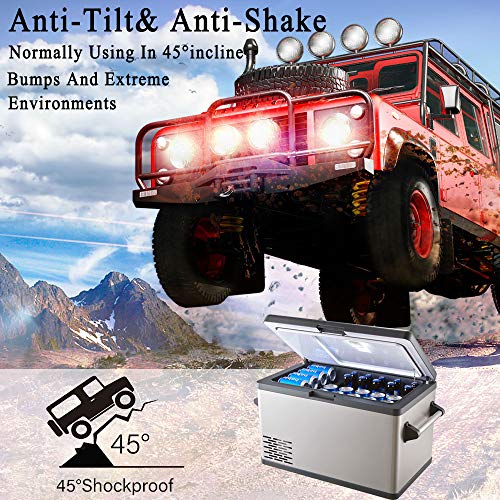 Ausranvik 37 Quart Portable Fridge for Car Freezer, 12/24V DC 110V AC