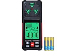 3-in-1 EMF ELF RF Meter, AC Electric Magnetic Radiation Field Detector Portable EMF Meter RF Detector for EF/RF/MF/WiFi Signa