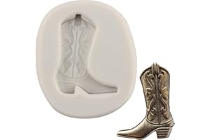 MINFEIDMS 3D Boot Silicone Molds Cowboy Boot Fondant Mold For Cake Decorating Cupcake Topper Candy Chocolate Gum Paste Polymer Clay Set Of 1