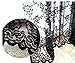 NAVAdeal Black Sexy Rich Vintage French Lace Panel Curtain(59