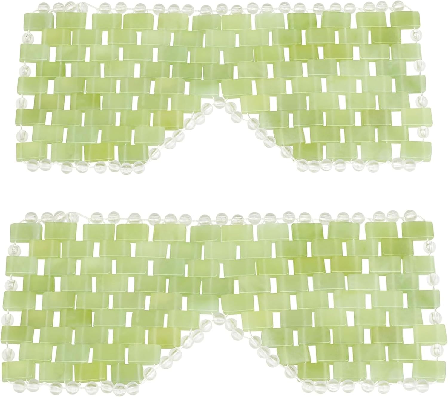 gemshan Jade Eye Mask, Natural Real Gemstone Jade Stone Reusable Eye Mask for Facial Hot & Cold Anti Aging