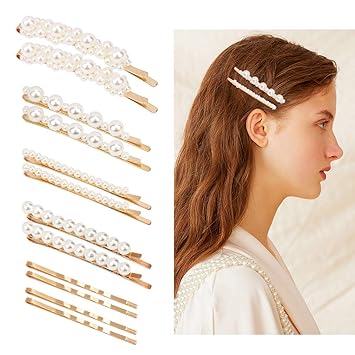 Amazon Com Amcami Pearl Hair Clips Hair Barrettes Hair Pins