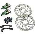 JUIN TECH R1 Hydraulic Road CX Disc Brake Set 160mm with Rotor, Front and Rear,Green, JT1904