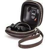 Hiram Powerbeats Pro Leather Case,Crazy Horse Leather Powerbeats Pro Case for Men and Women, Men's Leather Travel Case for Powerbeats Pro(Coffee)…