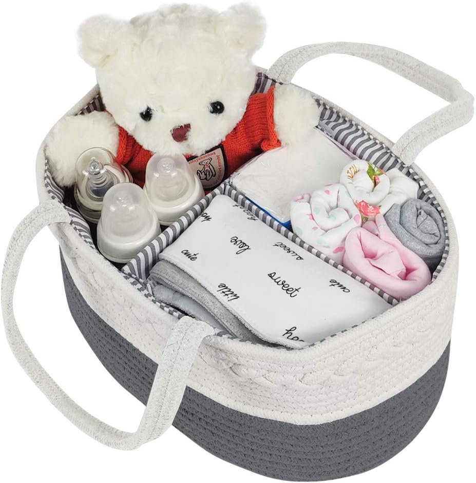 Panier De Rangement Tisse Corde De Coton Range Couches Avec 3 Compartiments Detachables Organisateur Jouet Couches Cadeau Ideal Pour Les Nouveau Nes Panier De Couches Pour Bebe Range Couches Bebe Puericulture Noithattuyo Com