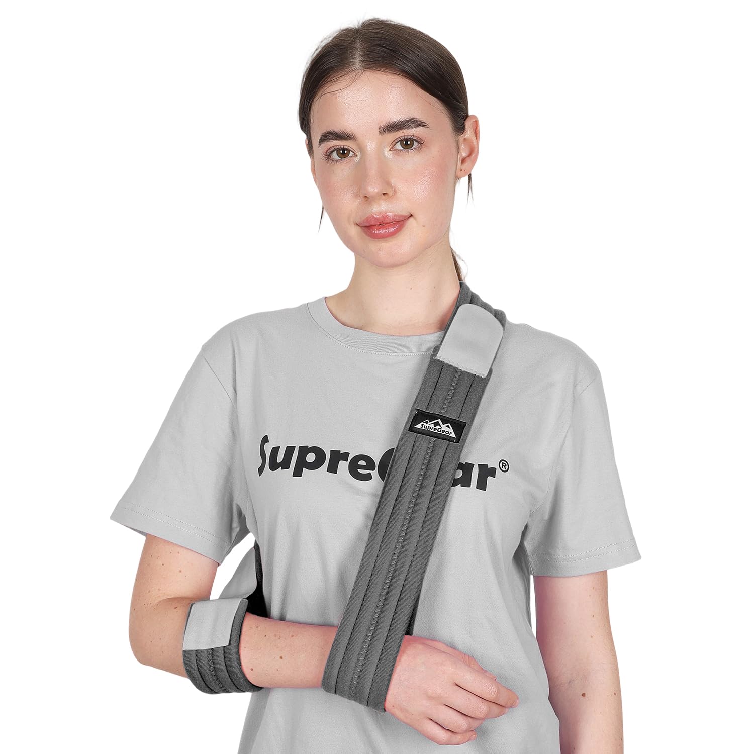 supregear Arm Sling, Adjustable Arm Support Strap, Lightweight Shoulder Immobilizer for Injured Elbow, Broken Collarbone, Torn Rotator Cuff, Dislocation or AC Separation, Left Right, Men Women