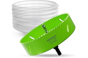 METOTY Bi-Metal 6-1/4 Inch Hole Saw for Recessed Lights, 6.25" Hole Cutter with Dust Bowl Catcher – Cuts Wood, Thin Metal, PVC,Ideal for LED Lighting Installation