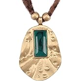 GelConnie Scarf Necklace with Charm Bandana Necklaces for Women Boho Beach Leopard Choker Necklace Statement Rope Scarf Pendant Wedding Jewelry Adjustable