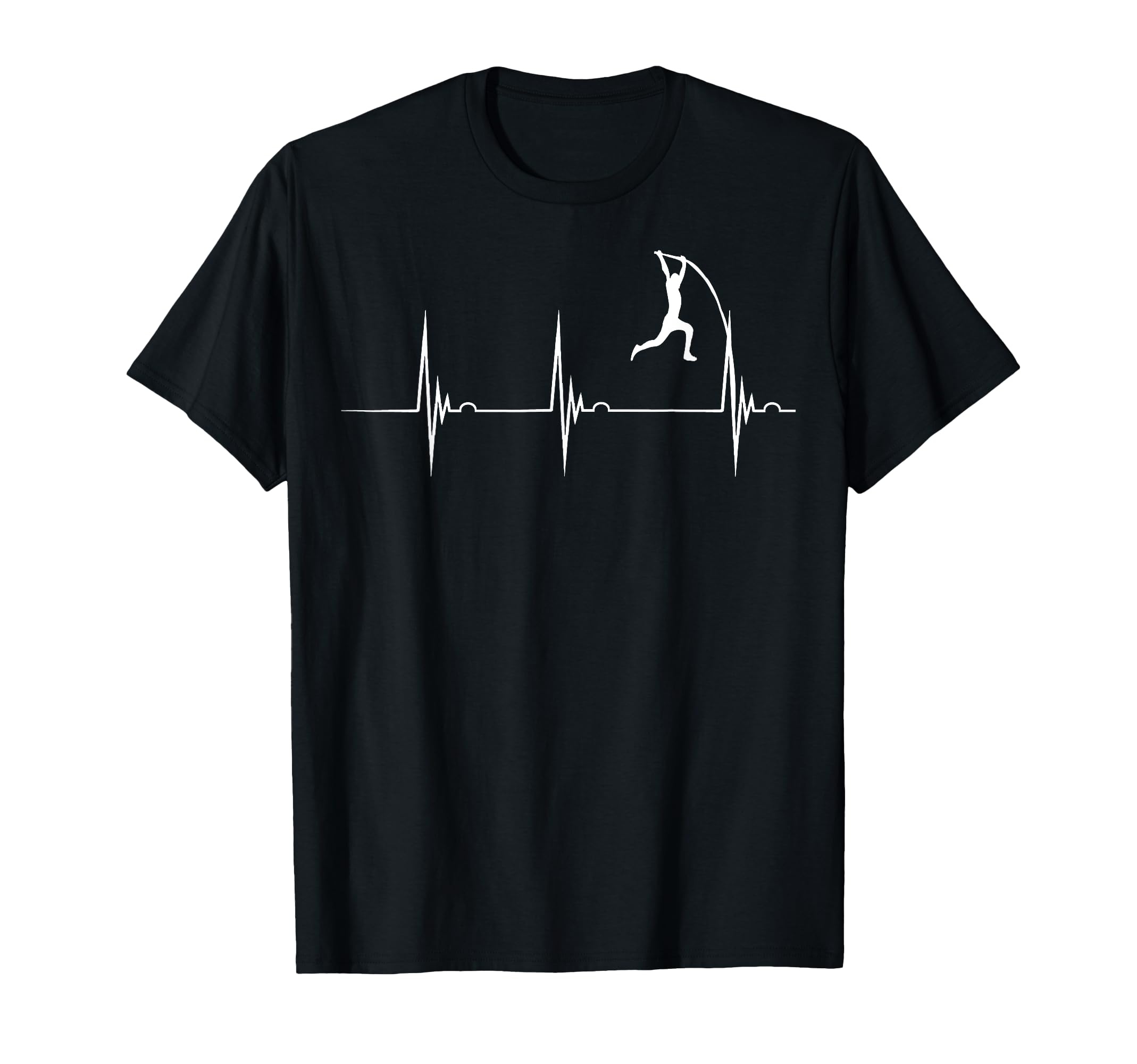 Bar Jumper Heartbeat ECG Pulse High Jump Bar Jump T-Shirt