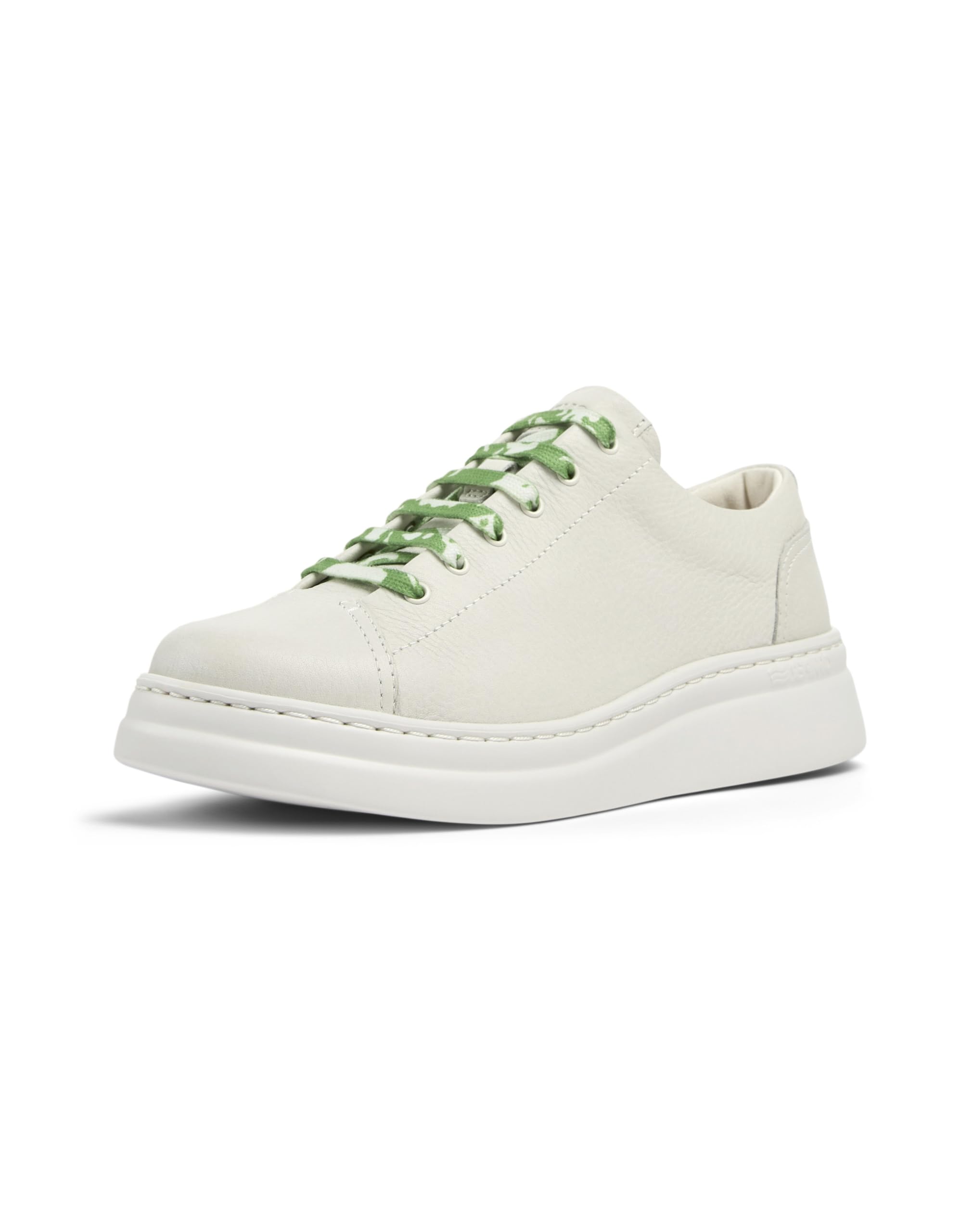 Camper Runner Up Leather Sneakers for Women - Ultra-Comfortable Tennis Shoes with Ortholite Comfort Footbeds & XL Extralight Organix Traction Outsoles, White Natural 084-35 EU / 5 US Image