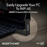 NETGEAR Nighthawk WiFi 6E AXE3000 USB 3.0 Adapter (A8000) - Tri-band 3Gbps PC view 2