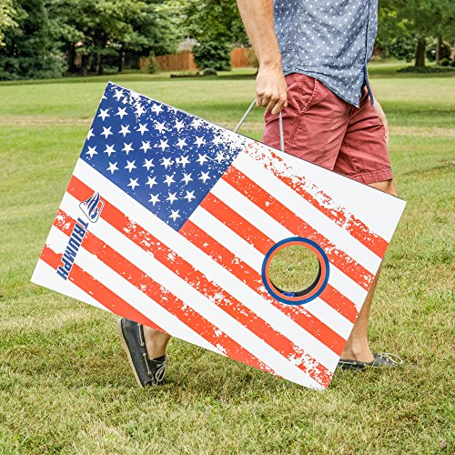 Triumph Patriotic Bean Bag Toss Set Includes Two Boards and Eight All-Weather Bean Bags