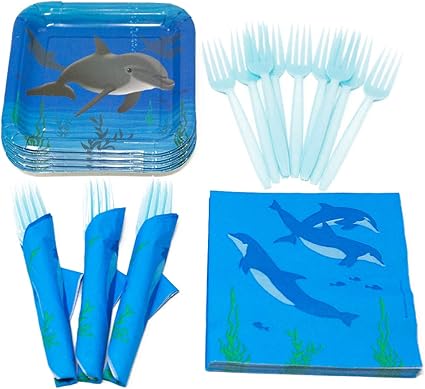 Amazon Com Dolphin Value Party Supplies Pack 58 Pieces For 16