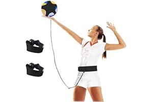 Haploon Volleyball Training Equipment Aid,Elastic Solo Volleyball Trainer Kit with Adjustable Waist Belt Ball Pouch Hand Strap for Practicing Serving, Spiking, Ball Training Waist Strap Kit