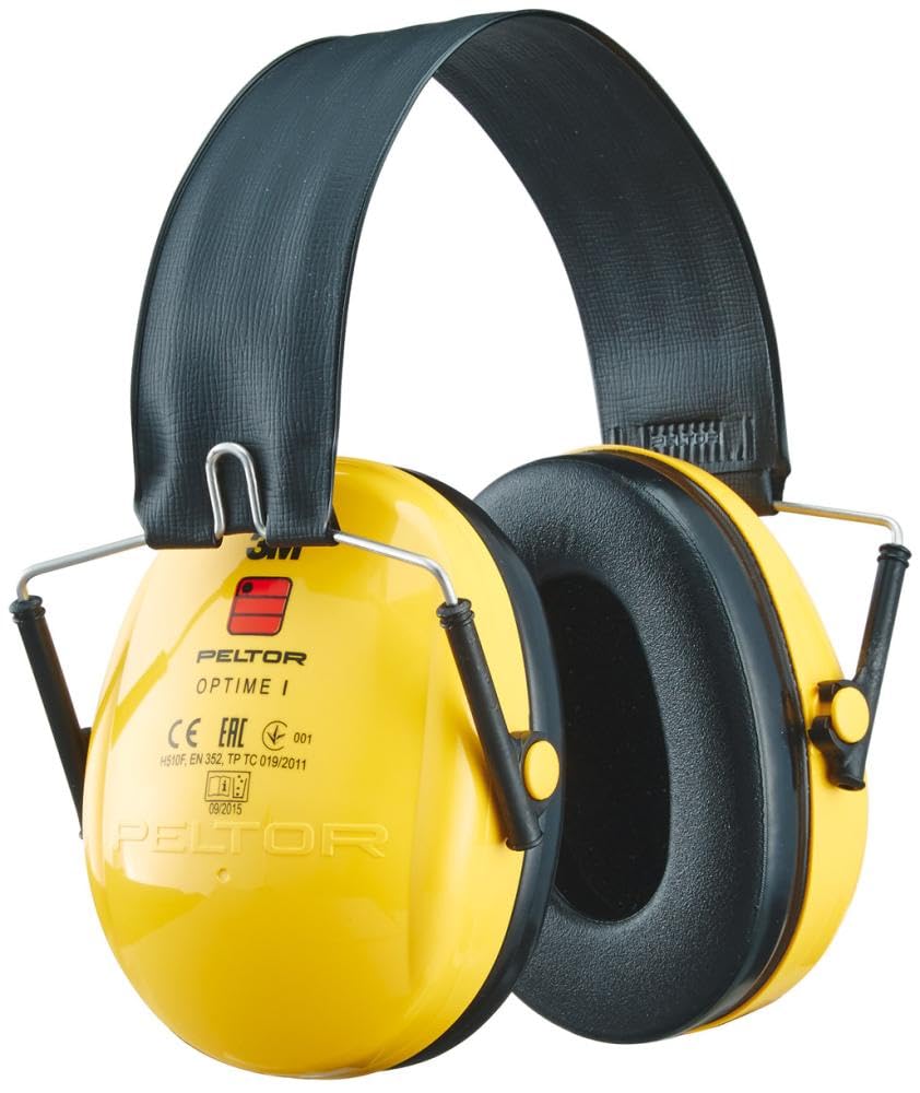 3M PELTOR Optime I Earmuffs, 28 dB, Yellow, Foldable, H510F-404-GU, XA007702138