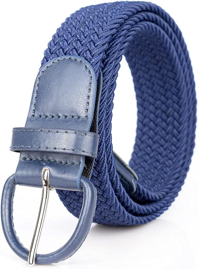Fashion casual elastic belt women's wide elastic braided belt for young