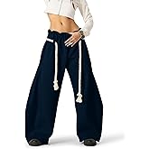 Aelfric Eden Super Baggy Barrel Sweatpants Wide Leg Pants for Women Men Casual Elastic Waist Unisex Lantern Trouser Pants