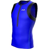 Sparx Mens Tri Tank Performance Triathlon Top Tri Singlet Mesh Panels Swim Bike Run