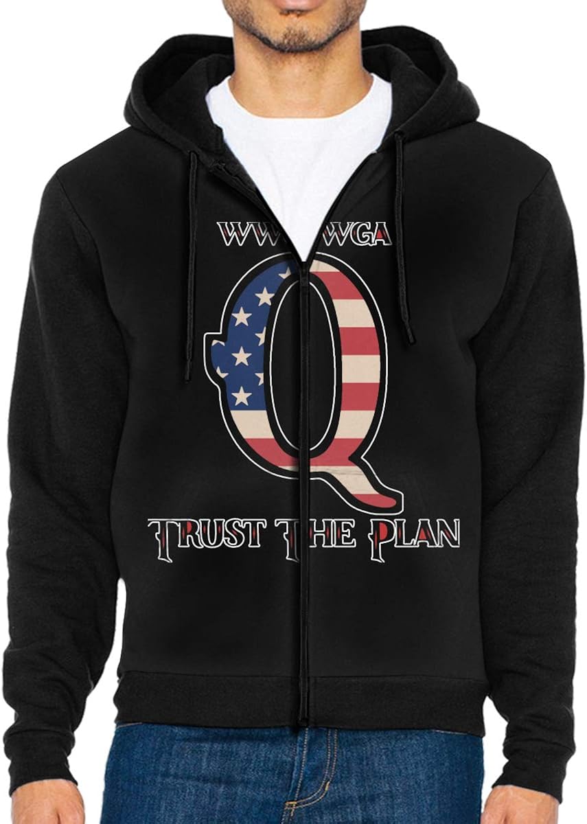 Amazon Com Q Patriot Trust The Plan Wwg1wga Mens Zip Up Hoodies Classic Hoodies Sweatshirt Jacket Winter Coat With Pocket Clothing