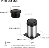 HAOCHEN 4 Pcs Adjustable Furniture Legs 2x3.15in Stainless Steel 0-10mm view 2