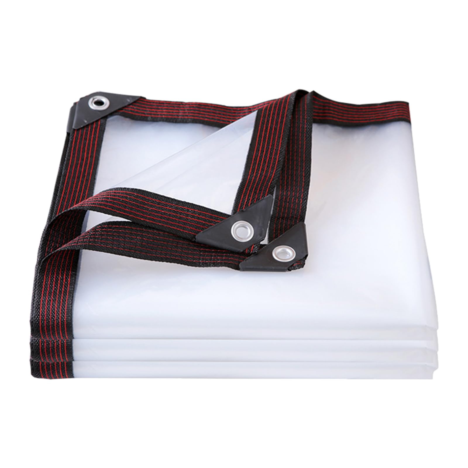 ALI2 Transparent Outdoor Tarpaulin, Transparent Outdoor Protection Tarpaulin with Eyelets, Waterproof Tarpaulin with 3 m Rope (1 x 2 m)