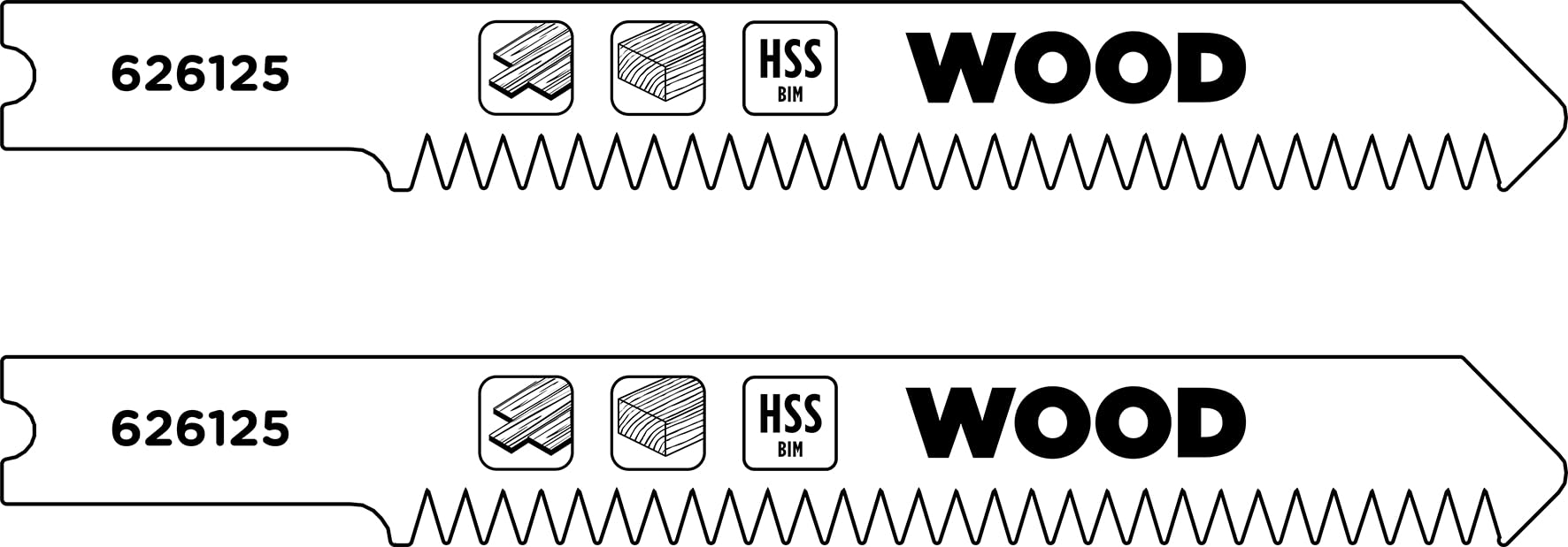 kwb 2x Jigsaw blades for laminate (for laminate, hardwood, bi-metal)