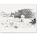 Lone Star Art Picnic - Winnie the Pooh and Christopher Robin 11x14 Unframed Nursery Art Print