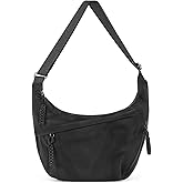 Crescent Crossbody Bag for Women, Casual Sling Dumpling Purse with Adjustable Strap
