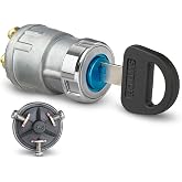 MGI SpeedWare 3-Wire Universal Ignition Key Switch for Cars, Buggies, Mowers and Go Karts, Off/On/(Start)