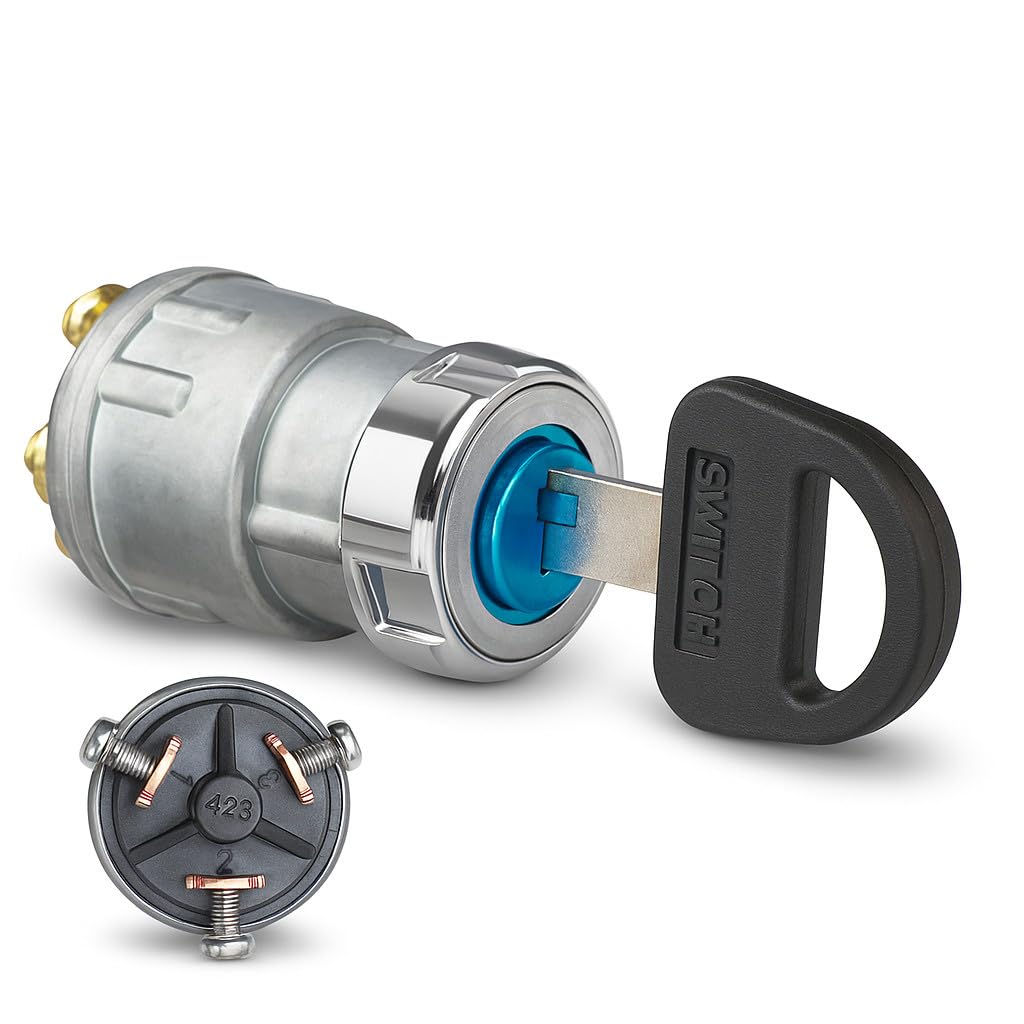 Photo 1 of MGI SpeedWare 3-Wire Universal Ignition Key Switch for Cars, Buggies, Mowers and Go Karts, Off/On/(Start)