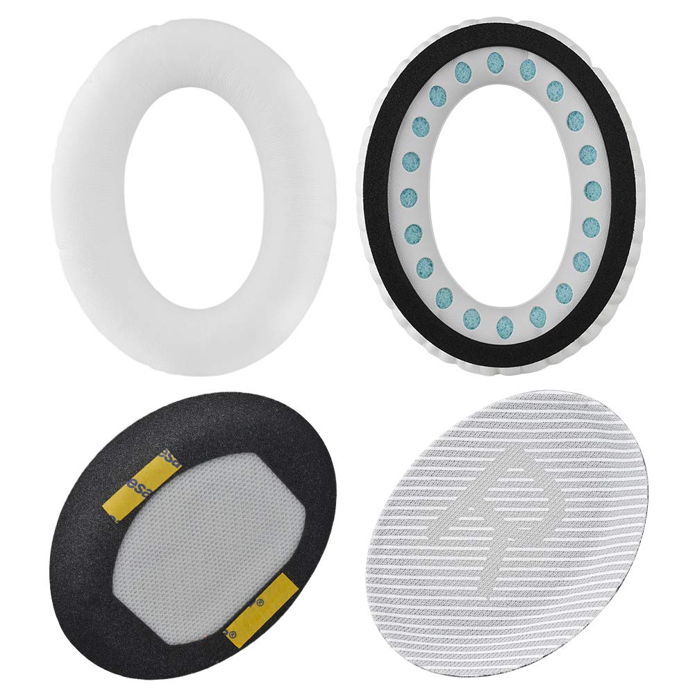 SINDERY Replacement Earpads Compatible with Bose QuietComfort 35 (QC35) & QuietComfort 35 II (QC35 II) Over-ear Headphones (White)