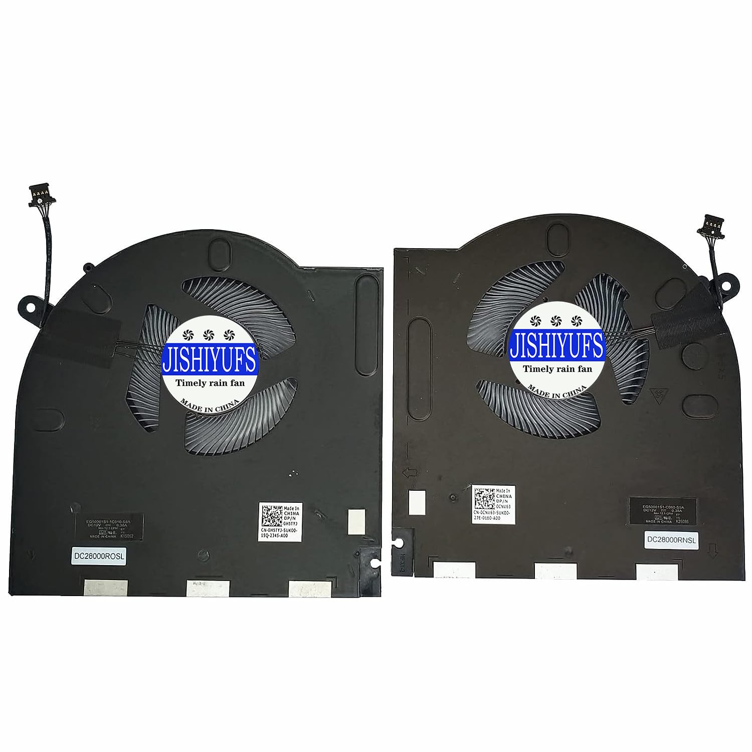 JISHIYUFS Replacement New CPU+GPU Cooling Fan for Dell Alienware M17 R3 M17 R4 P45E 0H5TYJ 0CNV63 FM7J FM7H DC28000ROSL EG50061S1-1C010-S9A DC28000RNS EG50061S1-C1-C1-C1-C1-C1-CC. 060-S 9A DC12V