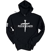 Trenz Shirt Company Mens Christian Hoodie Redeemed Nail Cross Hooded Sweatshirt Hoodie