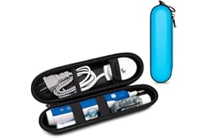 Nincha EVA Electric Toothbrush Case - Durable Hard Shell Travel Case with Mesh Pocket - Fits Most Powered Toothbrush Products (Blue)